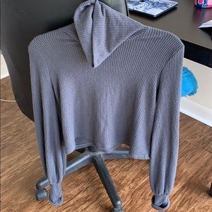 Ribbed cropped Urban Outfitters turtleneck sweater